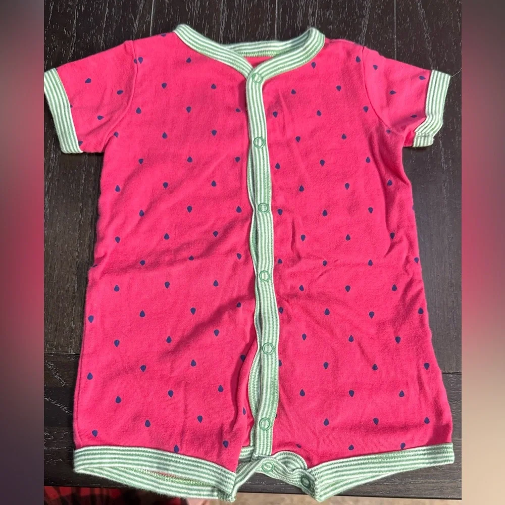 CARTER’S Baby Girl Watermelon Romper - Picture 1 of 7